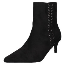 (Black, UK 4) Ladies Collection Mid Heel Pointed Toe Ankle Boots F51222