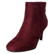 (Purple, UK 8) Ladies Collection High Heel Ankle Boots with Zip Fastening F51236