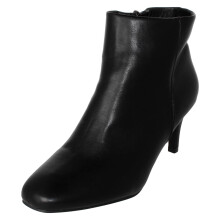 (Black, UK 6) Ladies Collection High Heel Ankle Boots with Zip Fastening F51236