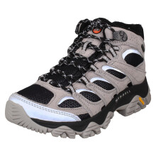 (Beige, UK 4.5) Ladies Merrell Waterproof With A Vibram Sole Walking Boots - Moab 3 Reflectv Mid Wp