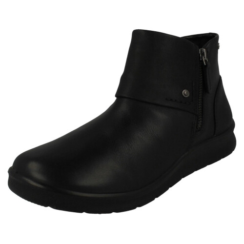 Padders (Black, UK 5.5) Ladies Padders 2E/3E Fitting Ankle Boots - Springs