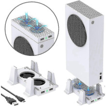 Xbox Series S koelstandaard met verstelbare ventilator en USB-poorten