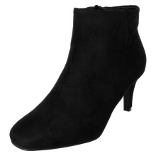 (Black, UK 4) Ladies Collection High Heel Ankle Boots with Zip Fastening F51236