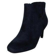 (Navy, UK 4) Ladies Collection High Heel Ankle Boots with Zip Fastening F51236