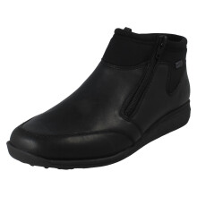 (Black, UK 6.5) Ladies Rieker Extra Wide Double Zip Ankle Boots 47270