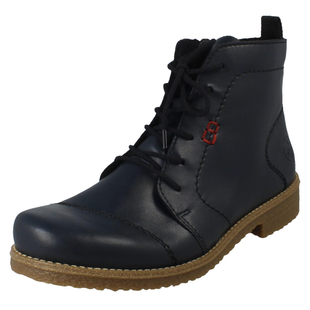 Rieker (Blue, Uk 6.5) Ladies Fleece Lined Zip Fastening Ankle Boots 73500