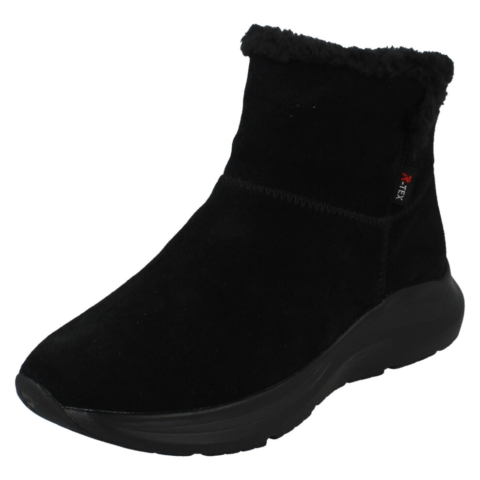 Rieker (, Uk 6.5) Ladies Fleece Lined Ankle Boots 42170 Black