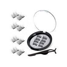 Vassoul Dual Magnetic Eyelashes, 0.2mm Ultra Thin Magnet, Light weight & Easy to Wear, Best 3D Reusable Eyelashes with Applicator