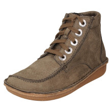 (Khaki, UK 5.5) Ladies Clarks Lace Up Casual Ankle Boots - Funny Cedar