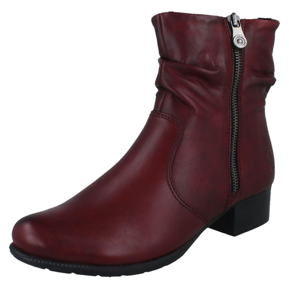 Rieker (Red, Uk 7.5) Ladies Smart Casual Ankle Boots 78656