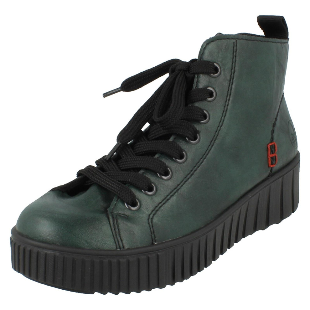 Rieker (Green, Uk 6.5) Ladies Fleece Lined Ankle Boots Y6121