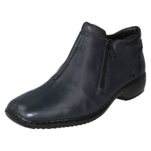 (Blue, UK 4) Ladies Rieker Zip Fastening Leather Ankle Boots L3882
