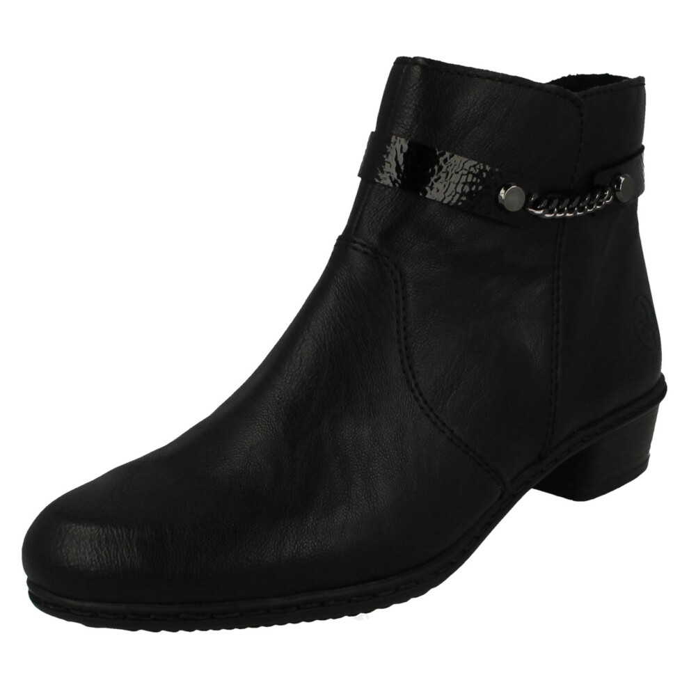 Rieker (Black, Uk 7.5) Ladies Ankle Boots Y0783