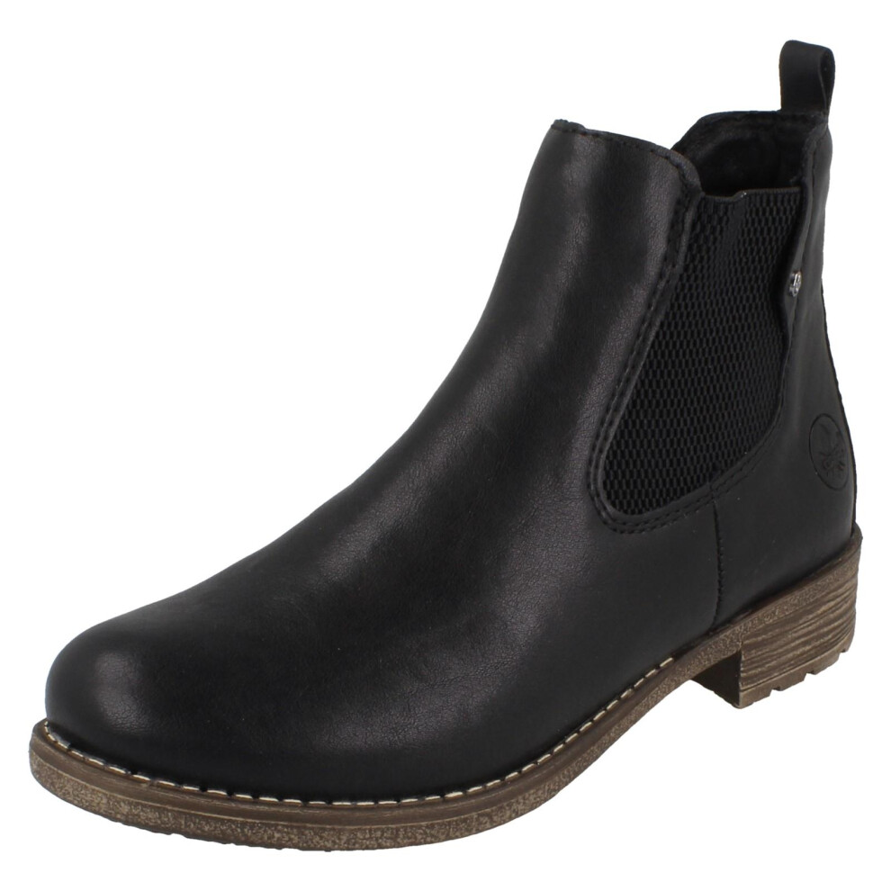 Rieker (Black, Uk 8) Ladies Ankle Boots 79450