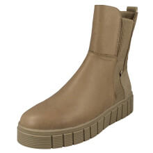 (Beige, UK 6.5) Ladies Rieker Platform Fleece Lined Ankle Boots W1062