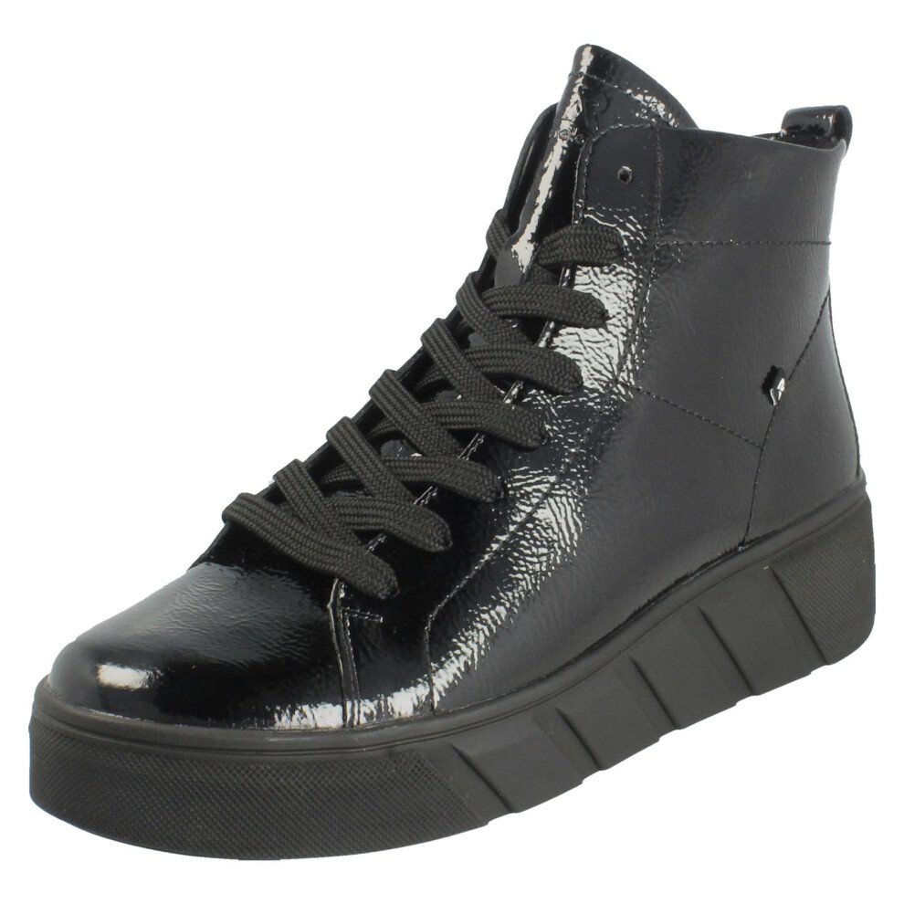 Rieker (Black, Uk 6.5) Ladies Revolution Lace And Zip Ankle Boots W0561