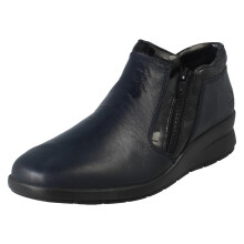 (Blue, UK 6.5) Ladies Rieker Ankle Boots With Double Zip L4883