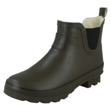 (Brown, UK 8) Ladies Elle Sport Pull On Ankle Wellington Boots X1277