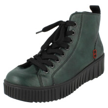 (Green, UK 4) Ladies Rieker Fleece Lined Ankle Boots Y6121