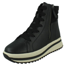 (Black, UK 5) Ladies Rieker Dual Zip Casual Boots W3870