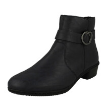 (Navy, UK 7.5) Ladies Rieker Ring Detailed Heeled Ankle Boots Y0775