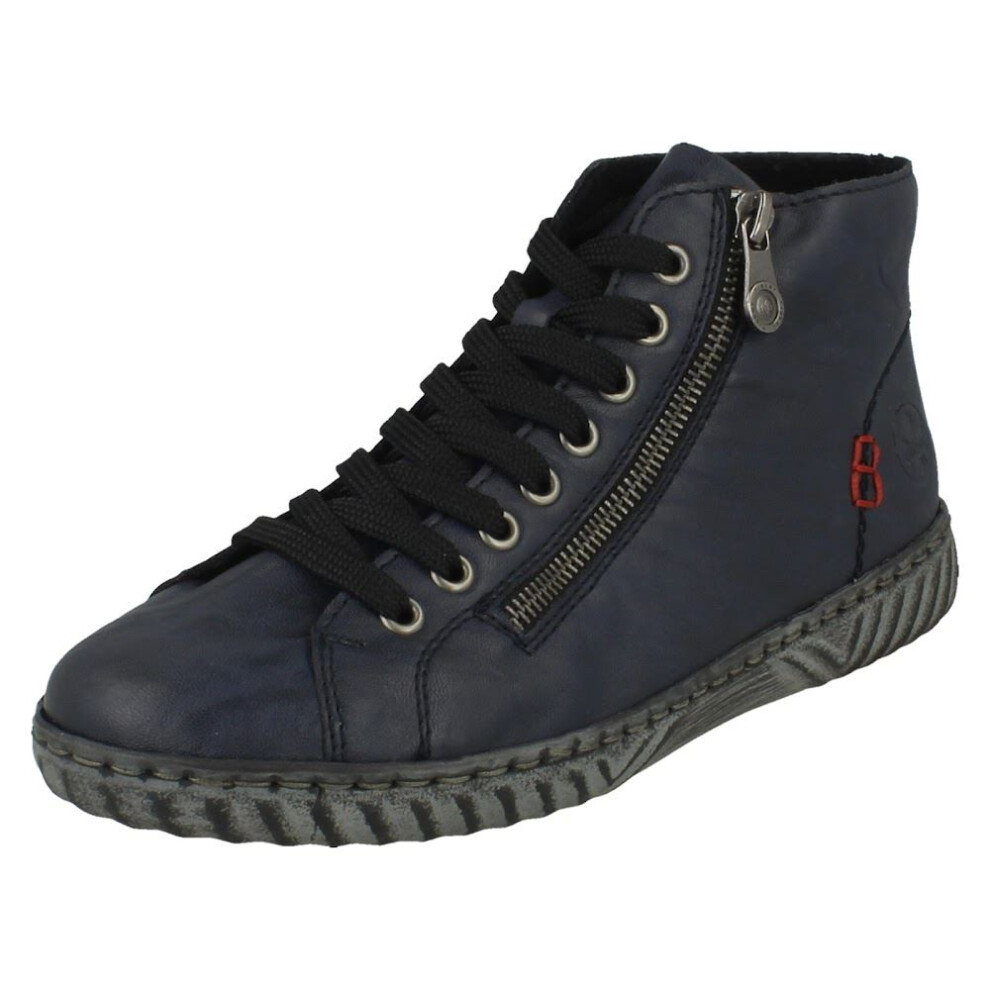 Rieker (Blue, Uk 5) Ladies Fleeced Lined Ankle Boots N0921