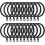 Black metal curtain rings 38mm inner diameter - 60 pcs pack 1