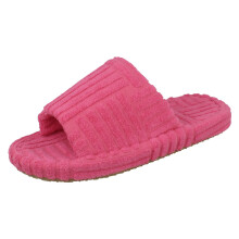 (Pink, UK 5/6) Ladies Spot On Towelling Slippers X2127