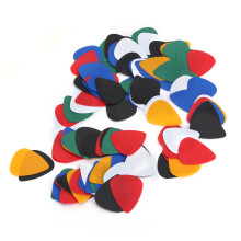 Guitarplektre, assorterede farver blandet tykkelse ABS-plastik, til akustisk elektrisk guitar holdbart tilbehør til musikinstrumenter, farverig