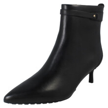 (Black, UK 7.5) Ladies Clarks Smart Zip Fastening Heeled Ankle Boots - Adela Up