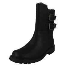 (Black, UK 7) Ladies Clarks Warmlined Ankle Boots - Orinoco2 Buckle