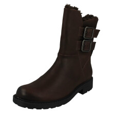 (Brown, UK 8) Ladies Clarks Warmlined Ankle Boots - Orinoco2 Buckle