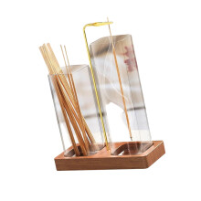 2 In 1 Incenses Stick Holder Modern Anti Ashes-Sapele wood