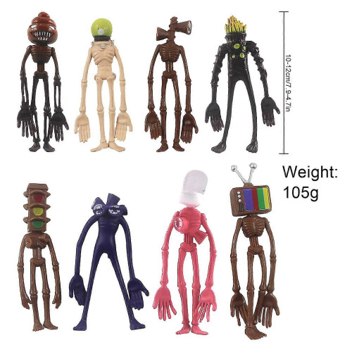 8 stk. sirenehode-actionfigur, gave til barn 1