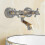 Robinet ancien pivotant pour lavabo mural, finition cuivre 2