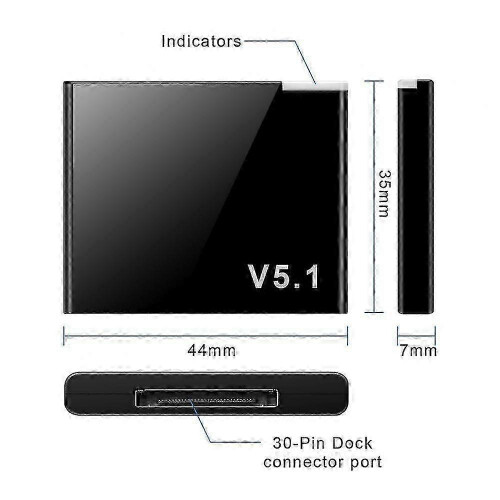 A2DP audio adapter for I-wave 30 pin Bluetooth 5.1 receiver 2