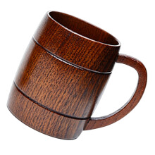 Elegant Wooden Beer Mug 270ml MultiPurpose Drinking Cup For