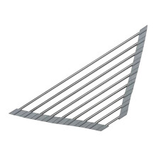 Nonrust Steel Corner Sink Dish Drainer Rack Triangle Space-Gray