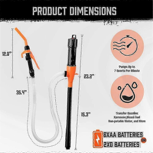 Pompe à essence portable à batterie avec débit de 3,5 GPM 2
