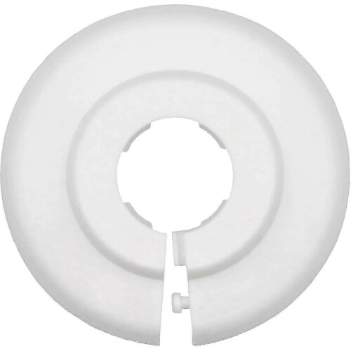 10 Pack Heater Pipe Rosettes, 21mm White Polypropylene Covers 1