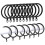 Black metal curtain rings 38mm inner diameter - 60 pcs pack 2