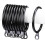 Black metal curtain rings 38mm inner diameter - 60 pcs pack 5