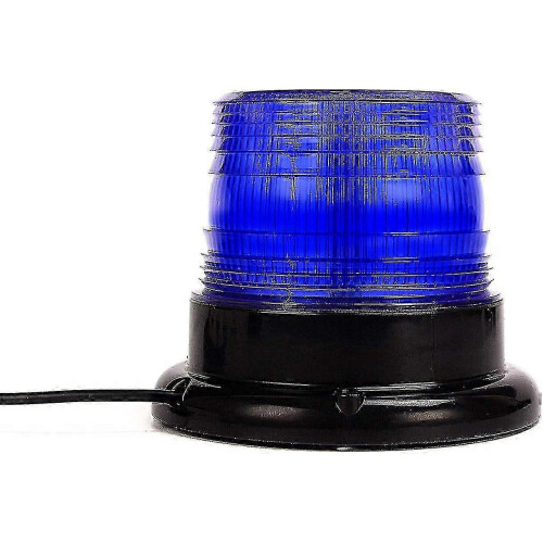 LED beacon for vehicles, blue magnetic warning light with 12-80V socket 1