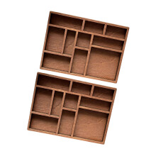 Bucolic Wood Display Shelf Wooden Crystal Organizers Tray For-E