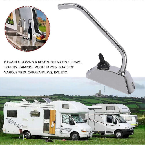 Rubinetto per camper, alimentazione 12V e lavello girevole a 360. 2