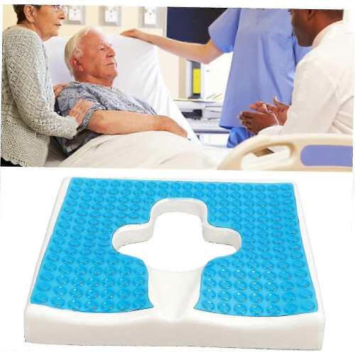 Coussin de décharge de pression pour utilisateurs de fauteuils roulants avec pente ergonomique 2