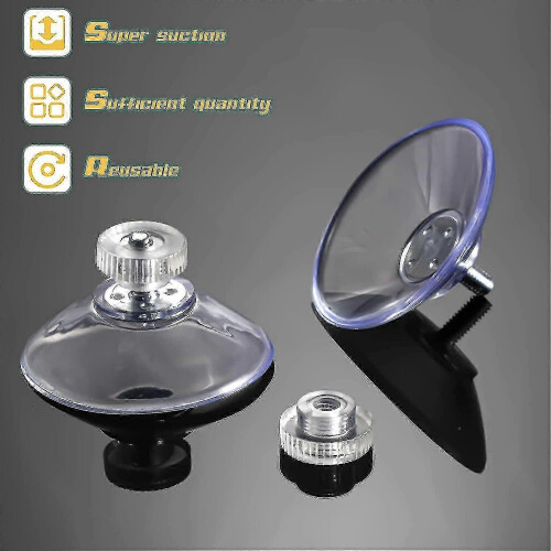 Plastic suction pads 40mm - 20 pcs clear for strong adhesive mounting 2
