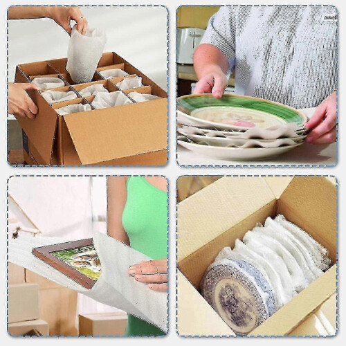 Protective foam wrap compatible with plates 25x30cm 100 pieces white 2