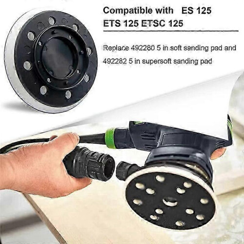 Sanding pad for Festool, 125mm ultra durable, soft, 8 holes replacement 1