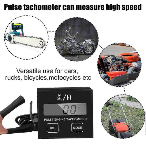 Inductive tachometer compatible with chainsaw and motorcycle, digital readout 2